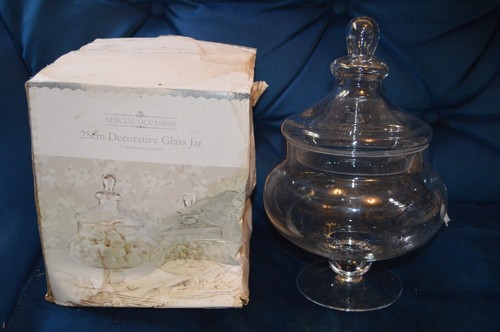 25cm decorative glass footed - 25cm,