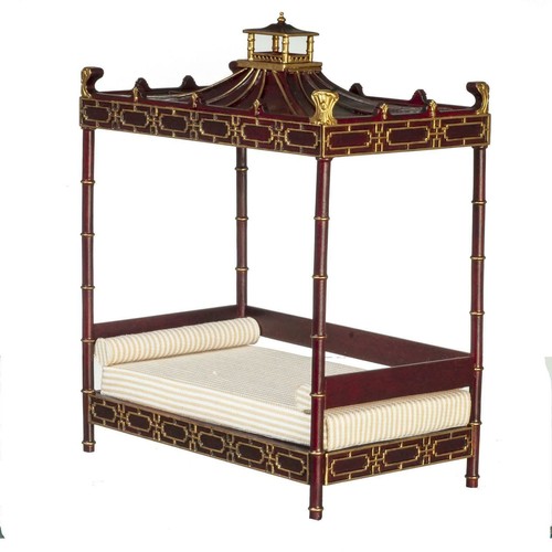 Dolls house chinese - dolls, mahogany
