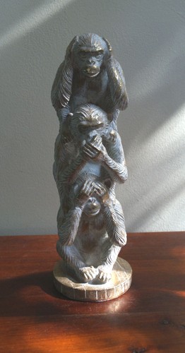 Stacking wise monkeys resin - stacking,