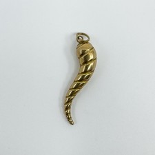 Vintage 9ct Gold Cornicello / Horn of Life / Horn of Plenty Pendant  / Charm