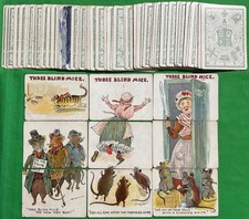 RARE Old c1900 Antique ** FAULKNER MISFITZ ** Game Playing Cards NURSERY RHYMES