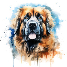 5x 18x18 cm Leonberger car