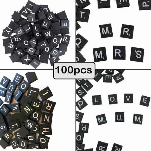 100 plastic scrabble tiles - 100,
