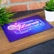 Personalised Metal Bar Sign