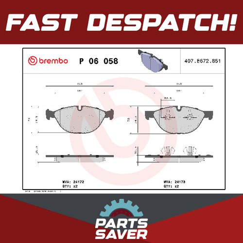 Brake pads set - set, fits