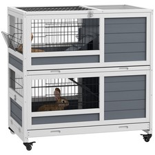 Pawhut rabbit hutch indoor - hutch,,