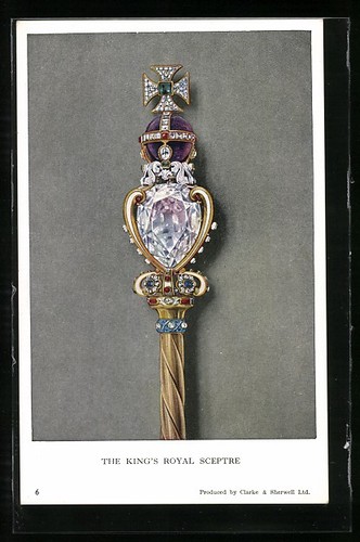 Royal scepter postcard - scepter,,