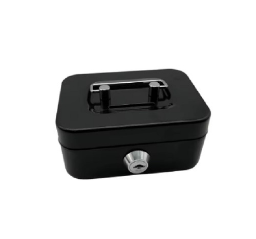 Metal lockable cash box with - cash,