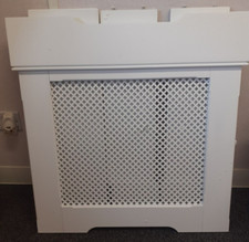 Winther Browne Surrey Mini Radiator Cover, 78cm Wide in White - slightly damaged
