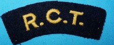 RCT ROYAL CORPS  OF TRANSPORT SHOULDER TITLE PATCH CLOTH BADGE GENUINE