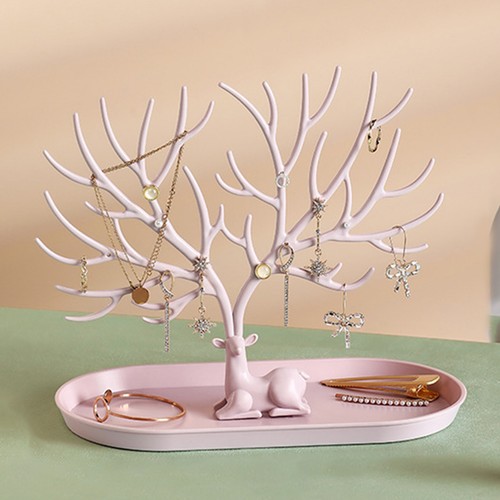 Pink deer jewelry holder with - deer,