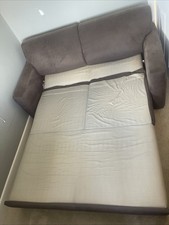 Sofa Bed. Brown Suede. Very Well Made, Extremely Heavy.