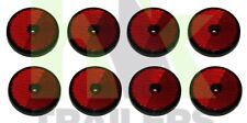 8 x Round Red Rear Reflectors
