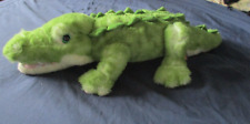Cute soft cuddly green & white crocodile soft toy  length 23ins