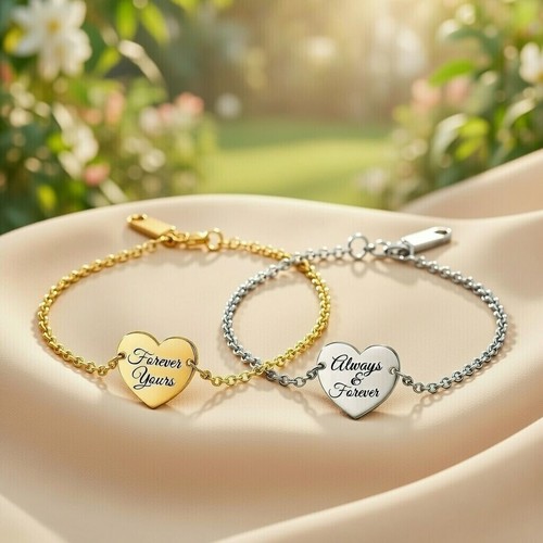 Personalised heart chain - heart,