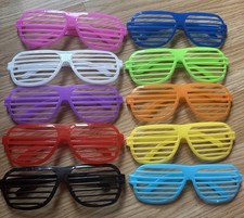 10 Pairs Of Plastic Glasses For Photo Props Events And Parties Neon Colours
