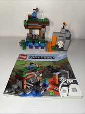 LEGO Minecraft The "Abandoned" Mine 21166 With Instructions And Extra Figs