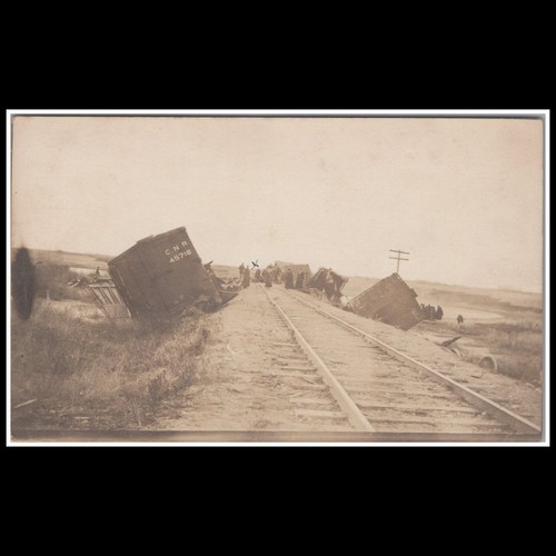 Old train derailment - old, real