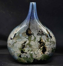 Isle of Wight glass Azurene Lollipop Vase