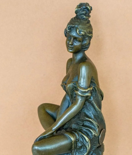 Bronze barchair woman - barchair,