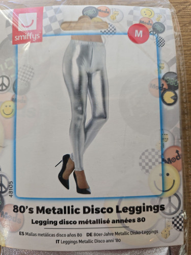 Smiffys silver leggings - smiffys, 80's