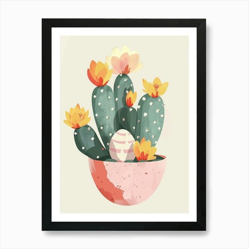 Easter cactus plant minimalist - easter,