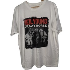 Vintage 00s 2001 Neil Young ‘Crazy Horse’ US Tour T-Shirt, White, XL
