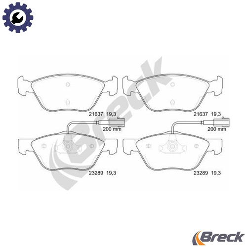 Brake pad set - disc,