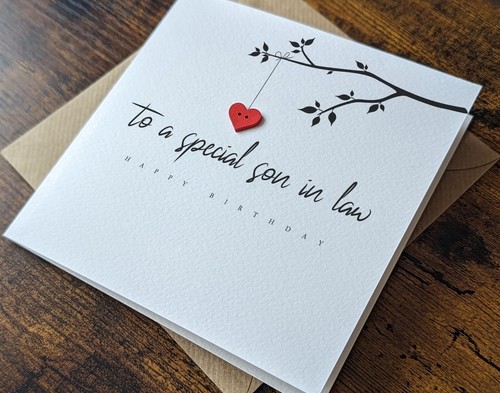 Son law birthday card - son, in