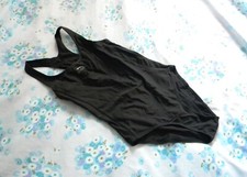 Slazenger Black Size 8 One Piece Swimsuit Swimming Costume Racer Back