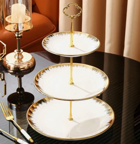 Ceramic white cake stand - ceramic,