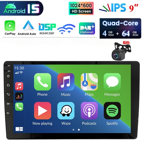 Cam double 2din android 15 - cam+,