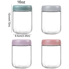 4/6x Glass Storage Jar