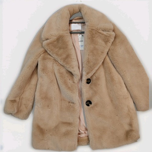 Zara woman nwt faux - fur, coat