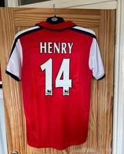Retro Arsenal 2000/2002 Home Football Shirt henry 14 Large