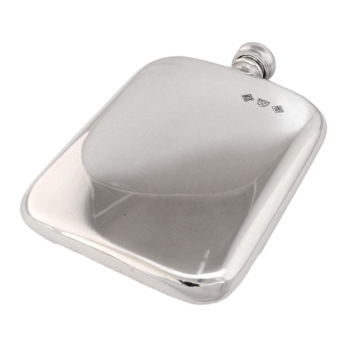 6oz pewter hip flask rounded - hip,