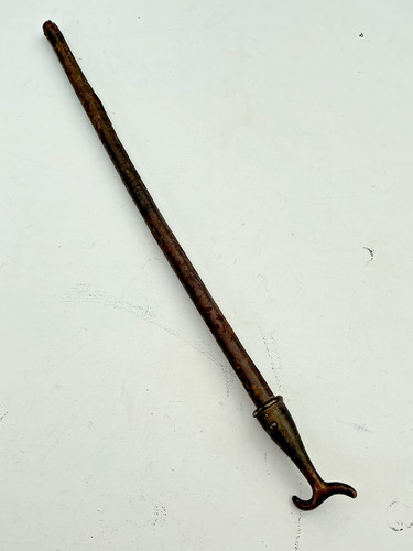 Antique brass window pole - antique,