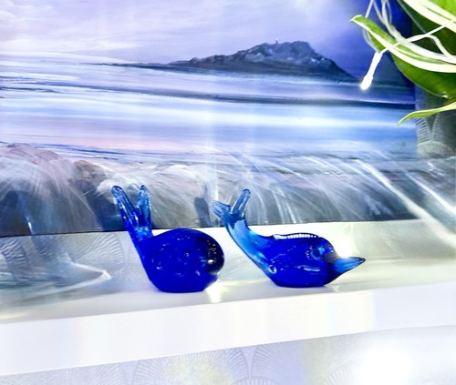 Hand blown glass whale - 2,