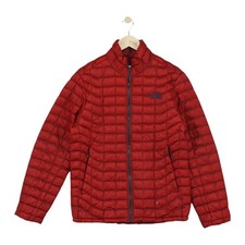 North Face Quilted Jacket Mens Size M Red Thermoball Lightweight Full Zip