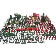 330pcs Plastic Miniature Army Playset 4cm Soldier Men Toy Model Landscape
