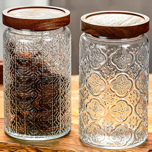 Vintage glass jar 34oz - vintage, jar，34oz/2pcs