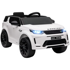 AIYAPLAY Licensed Land Rover, Kids Electric Car w/ Remote, Music, White