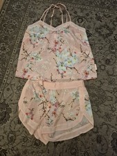 Ted Baker nightwear blossom Pink Shorts & Cami Top Pyjamas Set Size 8