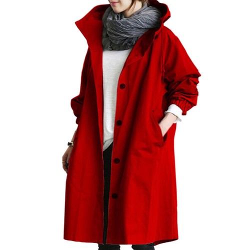 Womens oversize hooded - hooded, trench