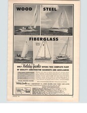 1961 PAPER AD Holiday Yachts