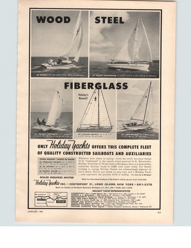 1961 paper holiday yachts - 1961, ad