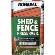 Ronseal RSLSFG5L 5 Litre Shed and Fence Preserver - Green