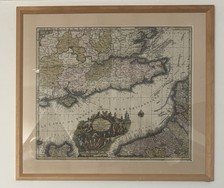 Matthäus  Seutter, (1678 - 1757) Antique Map  - La Manche.