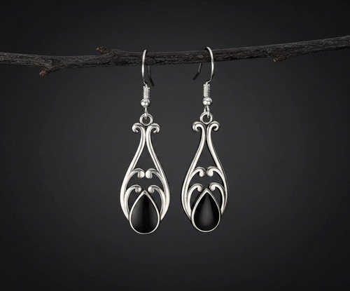 Black onyx earrings - onyx,