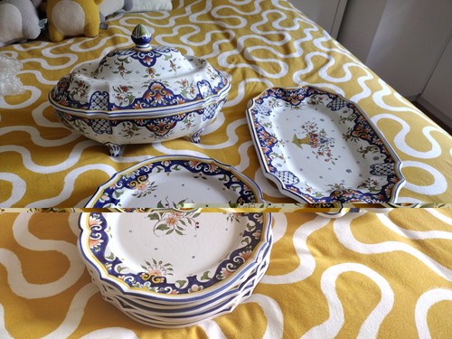 Vintage french faience - french, plates